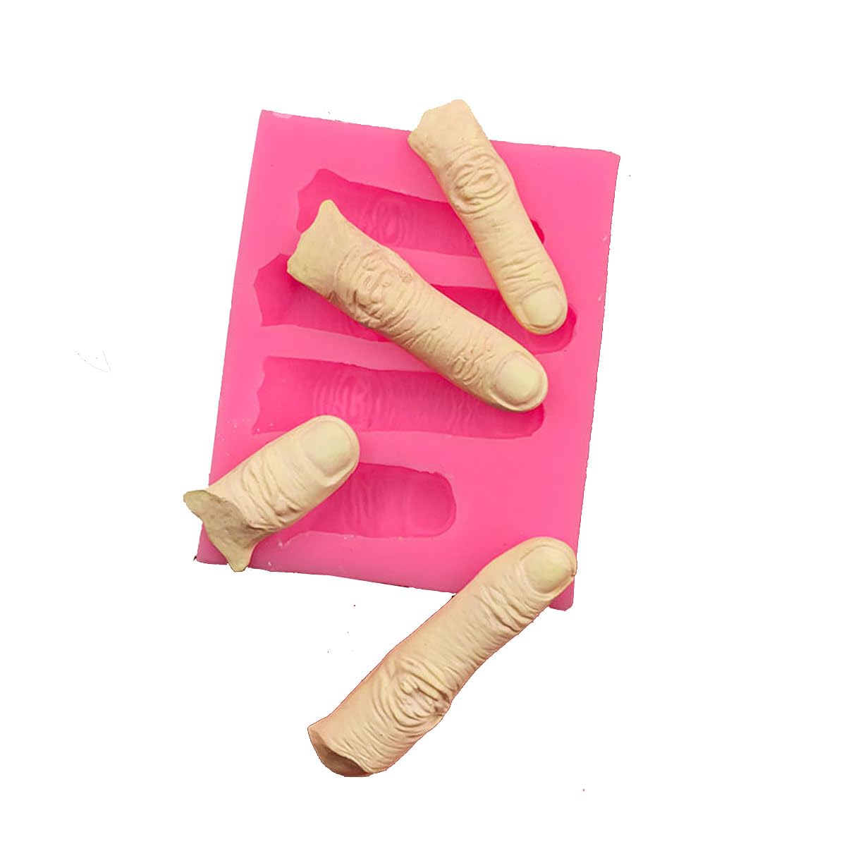 Photo 1 of 3D Halloween Prank Fake Finger Chocolate Silicone Molds for DIY Cake Fondant Biscuit Cookies Soap Sugar Pudding Chocolate Hard Candies Dessert Candle Décor