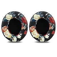 Beats Studio 2/3 Replacement Earpads,Protein Leather/Memory Foam Ear Cushion Pads Cover Ear Cups for Beats Studio 2.0 Wired/Wireless B0500/B0501 & Studio 3.0 Over Ear Headphones,Floral Black