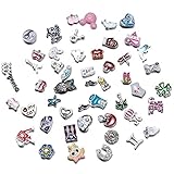 Rinhoo Random Charms for Glass Living Memory Lockets DIY Wholesale Lot Mix 50 Pcs