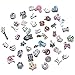 Rinhoo Random Charms for Glass Living Memory Lockets DIY Wholesale Lot Mix 50 Pcs