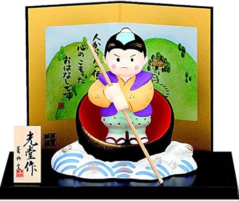 Amazon Co Jp Cerapockke 錦彩一寸法師 560 五月人形 5月人形 コンパクト ミニ おしゃれ オシャレ 飾り台 単品 陶器 陶器製 一寸ぼうし 大将 インテリア 置物 置き物 人形 端午の節句 ホーム キッチン