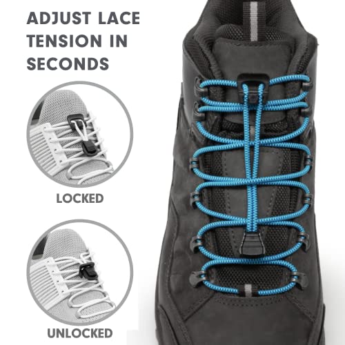 Elastic Shoelaces Xpand No-Tie - Hi-Vis Reflective Laces For Running ... - Eco-Transparent Lacing Systems For Adaptive Shoes