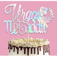 Iridescent Virgo Baddie Cake Topper，Virgo Birthday Cake Decor, August/September Birthday Party Decorations, 12 Constellation 