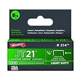 Arrow Fastener 214 100 Pack 1/4in. JT21 Light Duty Staple, 1,000 Staples per Pack