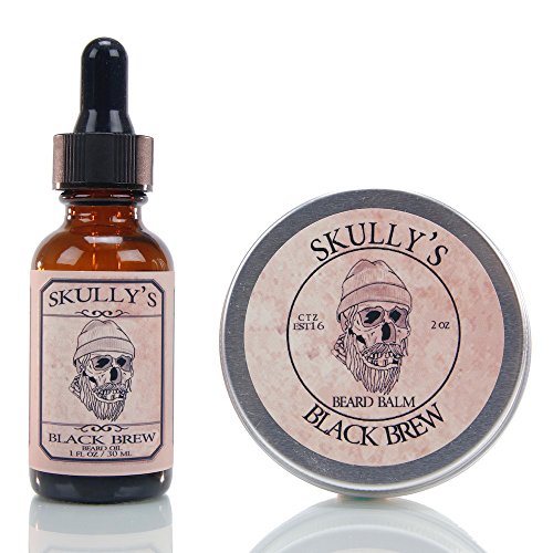 Skully's Black Brew Oil 1 oz & Beard Balm 2 oz, Beard kit