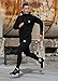 YoungLA Slim Fit Joggers for Men | French Terry Cotton Skinny Tapered Sweatpants | Gym Sports Activewear Workout Clothes 2o2 Black Large