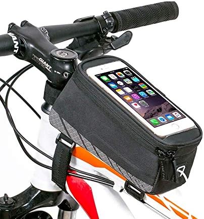 MYHXC Bike Frame Bag Waterproof Bike Front Tube Handlebar Bag Bicycle Bag with Touch Screen Phone Case for 7.0inch