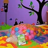EnviUs Cushy Pit Balls - Royals 200 : "Phthalates Free" 200 Count 6.5 CM in Plastic Bag : 7 Colors (20 Red, 20 Orange, 20 Yellow, 20 Green, 20 Purple, 50 Blue, 50 Pink)