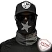 Salt Armour Face Mask Shield Protective Balaclava Bandana Microfiber Tube Neck Warmer (Blackout Texas State Flag)