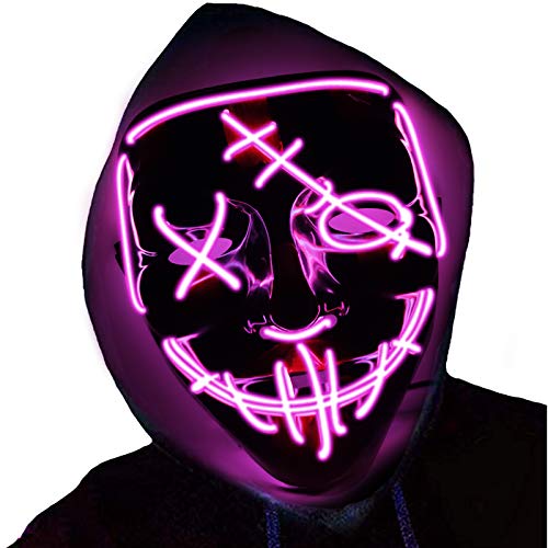 Halloween Mask LED Light Up Mask Scary Glowing Mask for Festival