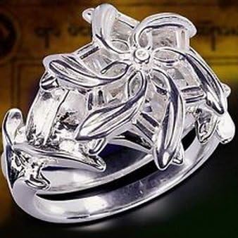 Pixel Jewelry 1985 - LOTR The Galadriel Nenya Zircon 925 Soild Sterling Silver Wedding Ring Size10