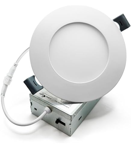 FDL 4 Inch Slim Baffle LED Recessed Ceiling Light – 9W 670 Lumens, 5CCT Selectable, Triac Dimmable, Wet Location, IC Rated, Energy Star