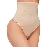 SIMIYA Thong Shapewear Tummy Control for Women High Waist Stay-Put Body Shaper Girdle Compression Stomach Shapewear Thong