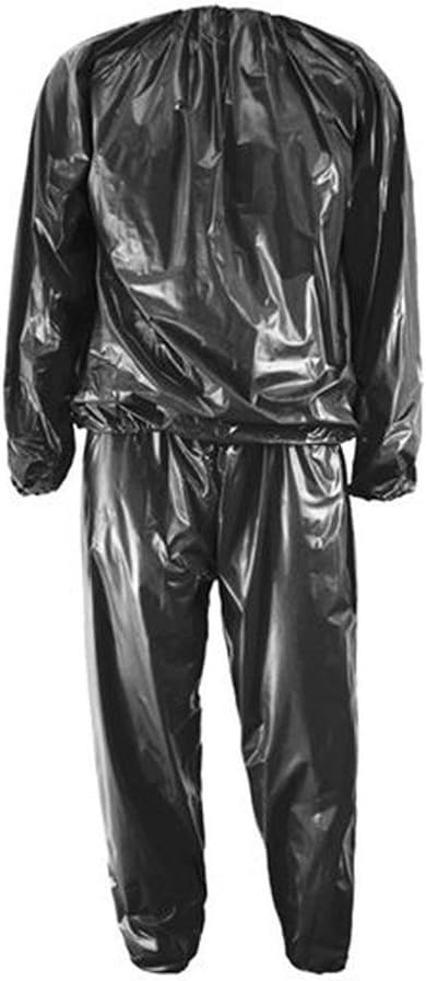 Visork Sauna Suit Heavy Duty Fitness Sweat Suit Weight Loss Sweat Sauna Suit Exercise Gym Anti-Rip Boxing Fitness Exercise Clothing Black L