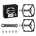 RockBros Bicycle Pedals 9/16 Lightweight Road Mountain Bike Pedals Carbon Fiber Sealed Bearings for MTB BMX Black