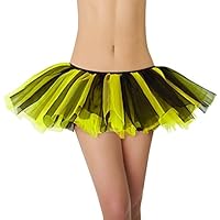 SP Funworld Adult Tutus Costumes Petticoat Dress (Adult STD, Yellow and Black)