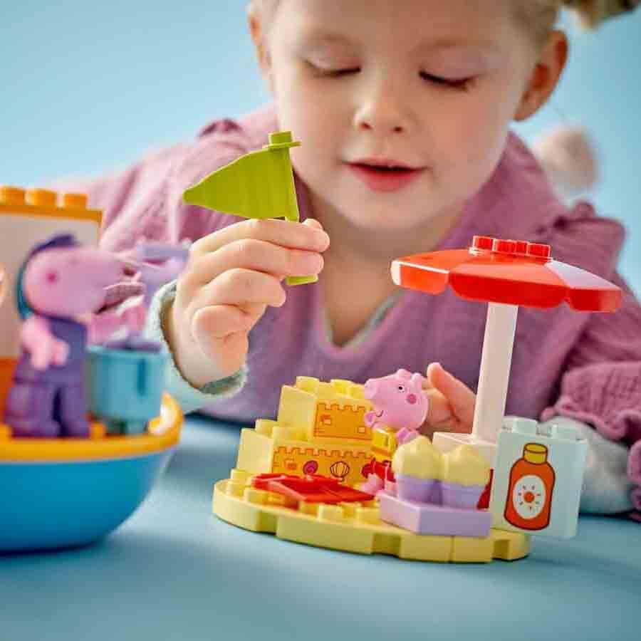 LEGO DUPLO Peppas Bootsausflug: Spielset mit Spielzeugboot zum Bauen und Umbauen mit 2 Figuren, kreatives Spielzeug, Geschenk-Idee für Kinder ab 2 Jahren, Jungen und Mädchen 10432 7