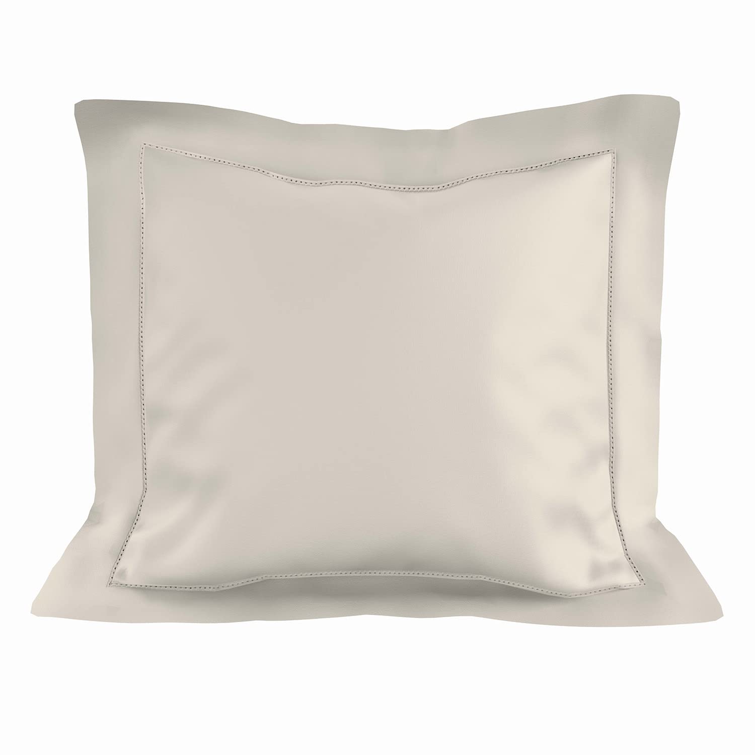 Soleil d'ocre, Cotton Pillowcase 63 x 63 cm Ecru Percale