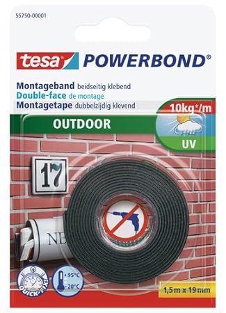 tesa® doppelseitiges Montageband Powerbond für Außen, 1,5m