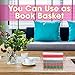 Vlish - 2 Rose Gold Wire Baskets, 2 Pack Wire Basket Set, Storage Decor Crafts Kitchen Organizer. Great for Closets, Cabinets, Pantries, Tables, Counter Tops, Office Storage