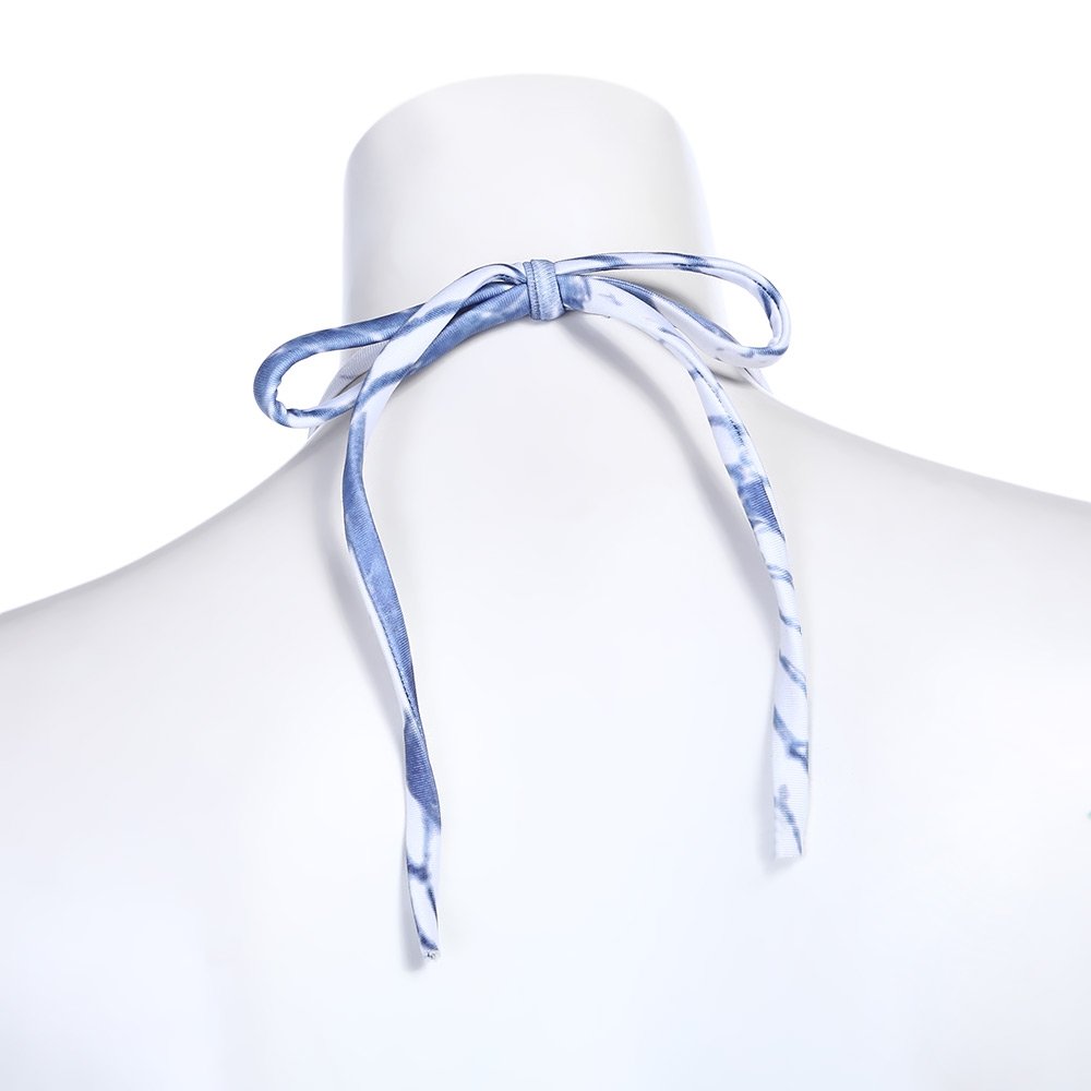 zorbes women swimming sexy halter snake pattern siamesed bikini