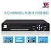 JZTEK 8ch 1080N Hybrid 5-in-1 AHD DVR (1080P NVR+1080N AHD+960H Analog +TVI+CVI) CCTV 8 Channel Standalone dvr Quick QR Code Scan w/ Easy Remote View Home Security Surveillance Camera System