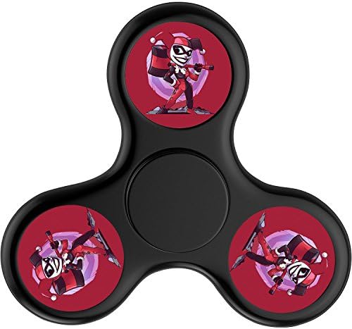 Fakalove Harley Quinn Poster Hand Toys Triangle Fingertips Peg-top Toys Toy Game Whipping Top Scopperil Finger Tip For Adults and children Spinner Fidget