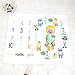 NinkyNonk Cute Woodland Animals Printed Baby Monthly Milestone Blanket Personalized Newborn Photo Props Shoots Backdrop for Boys Girls Baby Shower Gifts (Fox)