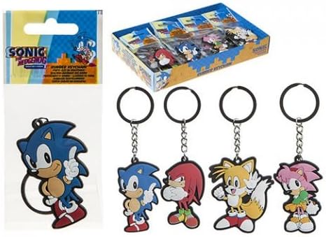 Sonic the Hedgehog Rubber Key Ring Key Chain - Assorted (Priced Each)