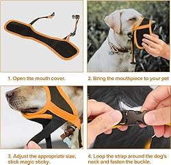 Dog Muzzle, Soft Nylon Muzzle for Small Medium