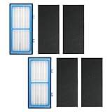 2 Pack Air Purifier Filters for Holmes AER1 HEPA Type Total Air Filter, HAPF30AT for Holmes HAP242-NUC Air Purifier Filter AER1 Series, Replace Type A Filter, 2 HEPA Filter + 4 Carbon Booster Filters