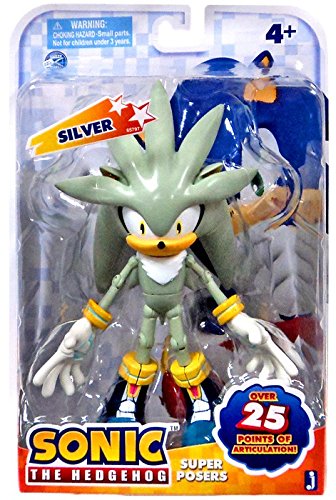 Sonic 6" Super Poser Silver Action Figure - Thumbnail 2