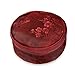 Travel Jewelry Case - Silk Jacquard (Chili Red),4.5 x 1.5 inches