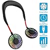 Portable Neck Fan, Handsfree Mini USB Neck Fan Rechargeable Wearable Neckband Fan, Desk Fan, Necklace Fan with Dual Wind…
