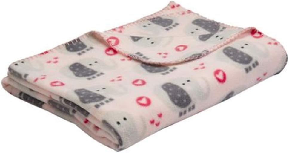 Cozy Printed Fleece Throw Blanket - Assorted Designs & Colors (Elephant)