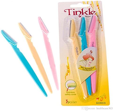 Zeebly Women's PP Eyebrow Trimmers (Multicolour, 14.5cm) - Pack of 3