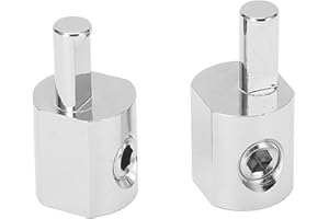 a Pair of High-Power Power Supply Terminal Blocks, Amplifier Input Reducer Adapter 1/0 Gauge to 4 Gauge Nickel Plated 6061 Al