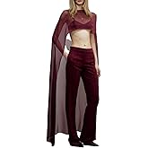 Women Chiffon Shawl Cape Mesh Sheer Poncho Top Capelets for Evening Dress Shawl Wraps Cover Up Wedding Party