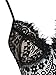 Choies Women's Black Floral Sheer Eyelash Lace Spaghetti Strap Crop Cami Bra S