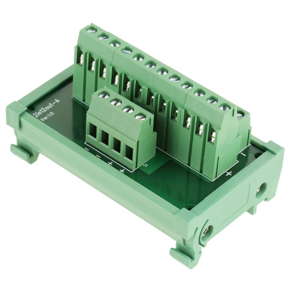 DIN Rail Module Breakout Board Power Entry Module 12 Position Terminal Block Adapter