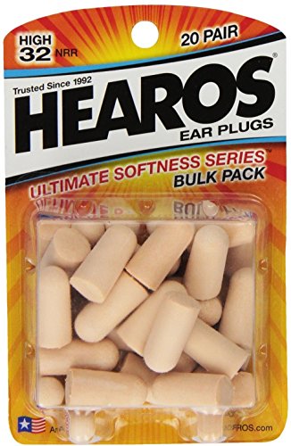 Hearos Ear Plugs, Ultimate Softness Series 20 pairs (Pack of 2)