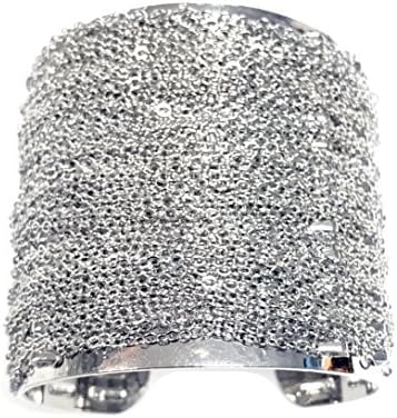 Stacked chain layered statement bracelet