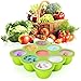 GVDV Silicone Baby Food Freezer Tray with Clip-on Lid BPA Free & FDA Approved Storage Container for Homemade Baby Food, Vegetable & Fruit Purees and Breast Milk, Green - Lifetime Guarantee