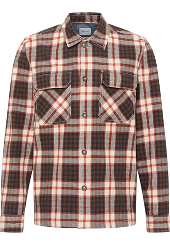 MUSTANG Stile Dayton Camicia Elegante, Middle Check Orange 12640, S Uomo