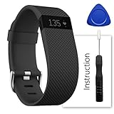 For Fitbit Charge Hr Band,Perfect Charge Hr Band, Make Your Fitbit Charge Hr New Look (Black, Large)