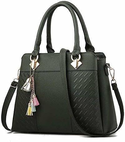 Vincico Tote Bags for Women Designer Handbags Shoulder Purse Ladies Satchel Bag Faux Leather (Green)