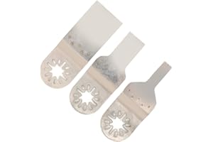 ZDETGU Stainless Steel Oscillating Saw Blades 3Pcs Set for Wood Plastic Metal Cutting Universal Fit Multi Purpose Saw Kit for