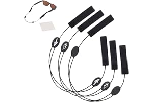 SIDELINX Adjustable Eyeglass Strap (3 Pack) - No Tail Sunglass Strap - Eyewear String Lanyard - With Bonus Cleaning Cloth - 3 Pack