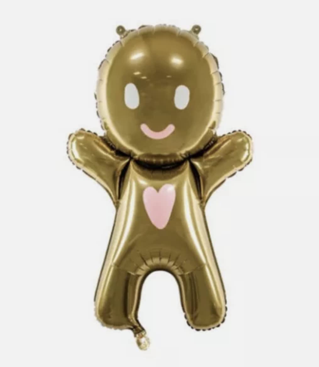 LoveBalloonsBedfordshire Christmas Gingerbread Man Foil Balloon 58x86cm