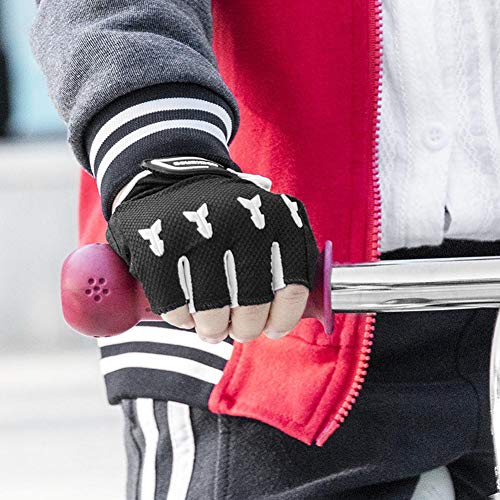 lurdausXD Children Riding Gloves Wheel Sliding Children's Gloves Half Finger Summer SBR Shock Absorber Gloves Palm Rest Bicycle Balance Bicycle Equipment 1 Double - Thumbnail 2
